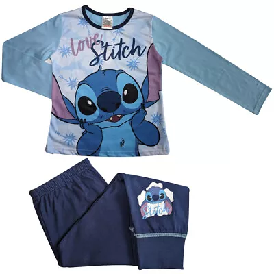 Buy Girls Lilo And Stitch Pyjamas - Long Sleeved - 5 To 12 Years • 7.37£