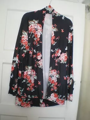 Buy BNWOT Black Floral Jacket M • 11.99£