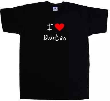 Buy I Love Heart Bhutan T-Shirt • 8.99£