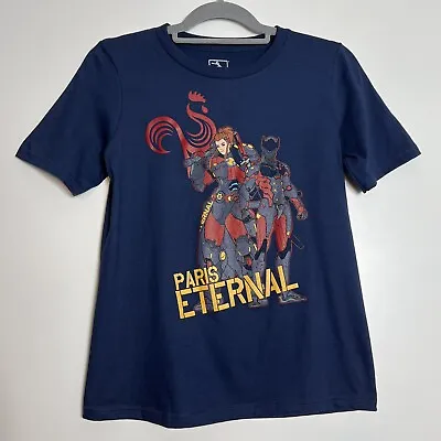 Buy Overwatch League Paris Eternal Genji Brigitte Graphic Print Kids Shirt Size M • 12.05£