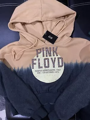 Buy Pink Floyd Italy 1971 Cropped Tie Dyed Hoodie Sweatshirt Grey  Medium Official • 24.56£