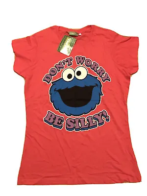 Buy Sesame Street Rare 100% Cotton Pink Cookie Monster Tee Top Uk 18 Eu 46 Xs Bnwt • 17.99£