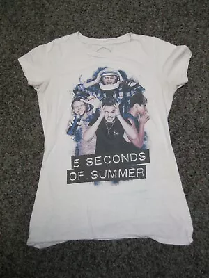 Buy Women's 5 Seconds Of Summer T Shirt Size Small Tour Merch Tee Band Souvenir • 12.28£