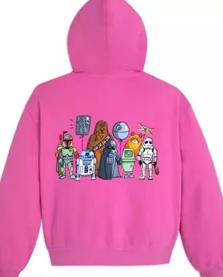 Buy 2024 Disney Star Wars Artist Series Will Gay Pink Zip Up Jacket Hoodie Adult S • 94.62£