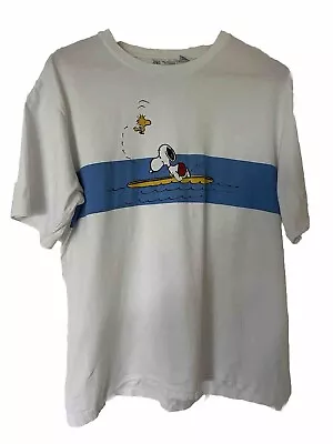 Buy Zara Peanuts Snoopy And Woodstock White Short Sleeve T-Shirt. EUC Size Medium • 10£