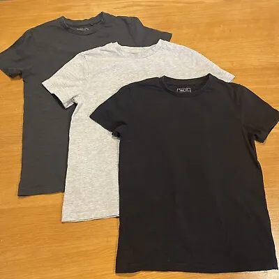 Buy 3x Next Boys T-shirts Age 9 Years, Good Condition Black, Charcoal And Grey • 4£