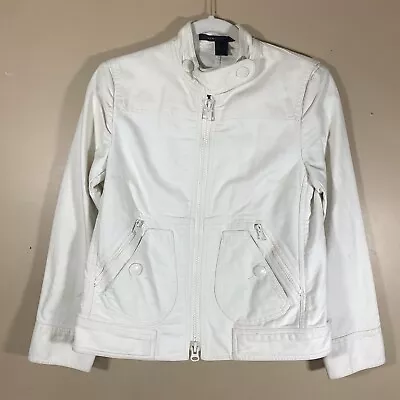 Buy Cute Marc Jacobs Women White Denim Cropped Jacket Spring Summer Style Medium • 38.54£