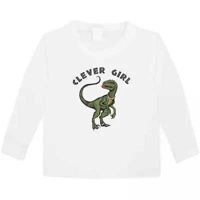 Buy 'Clever Girl Dinosaur' Children's / Kid's Long Sleeve Cotton T-Shirts (KL039107) • 9.99£