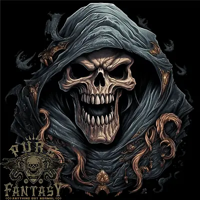 Buy Crazy Grim Reaper Skull Demon Heavy Metal Mens Cotton T-Shirt Tee Top • 10.75£