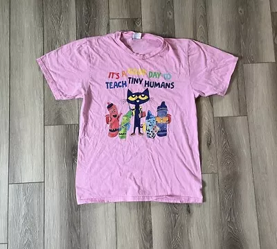 Buy “It’s A Good Day To Teach Tiny Humans” Pink Short Sleeve Tee Women’s Small • 4.77£