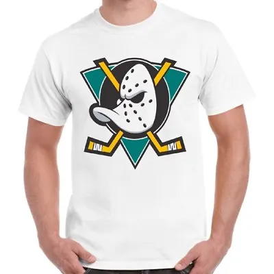 Buy Mighty Ducks NHL Hockey Team Logo Cool Gift Retro T Shirt 2331 • 6.35£