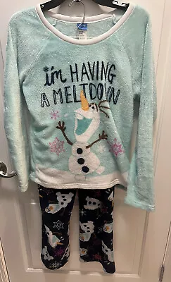 Buy DISNEY Frozen Olaf Womens 8-10 Plush Pajamas Set “I’m Having A Meltdown” • 14.48£