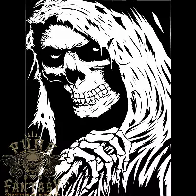 Buy The Grim Reaper Death Skull Biker Heavy Metal Mens Cotton T-Shirt Tee Top • 12.75£