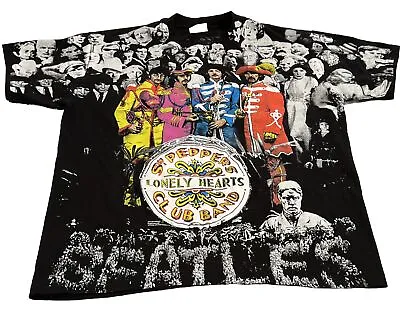Buy Beatles Sgt Peppers Lonely Hearts Club Band Men L TShirt All Over Single Stitch • 188.99£