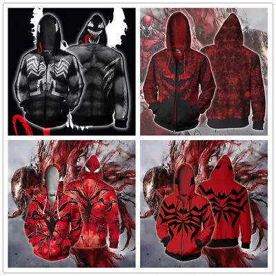 Buy Venom: Let There Be Carnage Zip Sweater Hoodies 3D Printed Jacket Hooded Coat • 31.97£