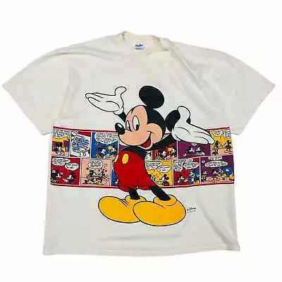 Buy Vintage  Mickey Mouse Comic Strips Graphic T-Shirt - XL • 37.50£