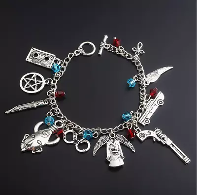 Buy Supernatural SPN Charm Bracelet Metal Bracelets Women Fashion Jewelry • 5.76£