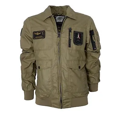 Buy Aeronautica Militare Men's Jacket Pilot Tricolour Arrows AB2071 Green • 264.10£