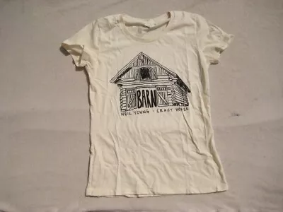 Buy Neil Young Women's SMALL  T-Shirt - Crazy Horse Tour - BARN Light Tan • 18.94£