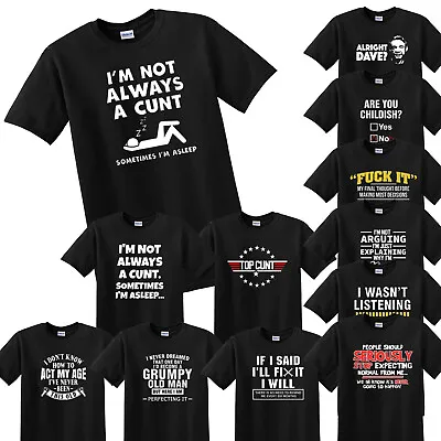 Buy Mens Funny Novelty T-Shirts Sarcastic Joke Black Tee Shirt Top Gifts • 11.99£