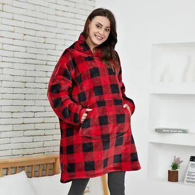Buy Hoodie Blanket Women Oversized Sweatshirt Sherpa Fleece Big Hooded Ultra Plush • 8.97£