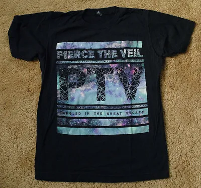 Buy PIERCE THE VEIL Tangled In The Great Escape Black T Shirt Short Sleeve Size S • 11.33£