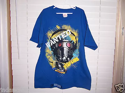 Buy Marvel Guardians Of The Galaxy Blue T-Shirt Youth M (7/8) NWT Wanted Star-Lord • 8.84£