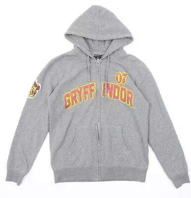 Buy Harry Potter Mens Grey Cotton Full Zip Hoodie Size M - Gryffindor • 5.50£