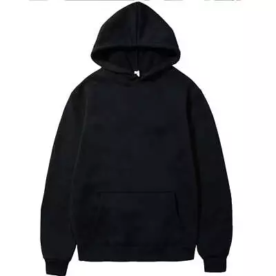 Buy Men's Fashion Hoodie: Casual Solid Color Pullover Sweatshirt • 13.99£