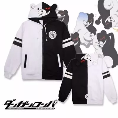 Buy Anime Danganronpa Monokuma Unisex Jacket Hoodie Sweatshirt Costume Cosplay Coat • 31.19£