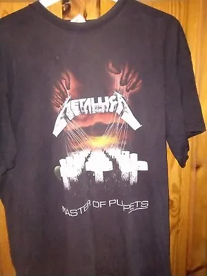 Buy Officially XL  METALLICA T Shirt MASTER OF PUPPETS Licensed Mens Black T Shirt • 9.25£