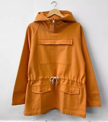 Buy Pullover Smock Jacket 1960s Vintage Mod Style - Cotton Canvas - Tangerine Orange • 69.95£