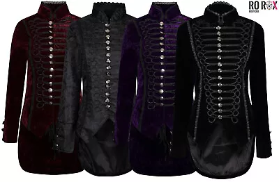 Buy Women's Velvet Gothic Tailcoat - Ladies Vintage Victorian Jacket Emo Corset Coat • 22.49£