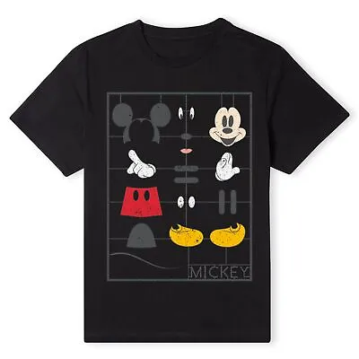 Buy Official Disney Mickey Mouse Construction Kit Unisex Adult Short Sleeve T-Shirt • 17.99£