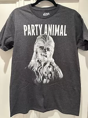 Buy Star Wars Chewbacca T Shirt Party Animal Grey Large • 5£