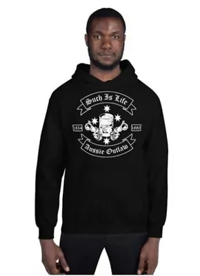 Buy Ned Kelly Hoodie Long Sleeve Such Is Life Aussie Outlaw Far Kew Southern Cross • 46.88£