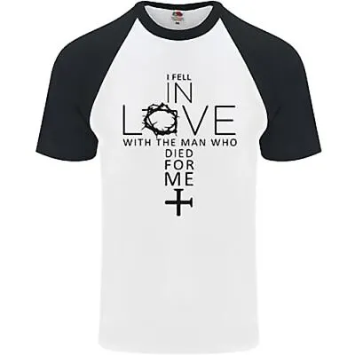 Buy In Love With The Cross Christian Christ Mens S/S Baseball T-Shirt • 11.99£