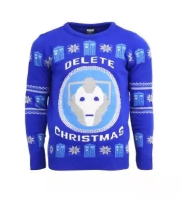 Buy Medium (UK) Doctor Who Cyberman Ugly Delete Christmas Jumper Sweater Dr • 33.99£