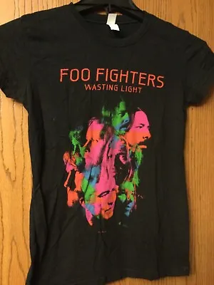Buy Foo Fighters - “Wasting Light” - 2011 Black Shirt - Ladies Cut - M.   • 47.25£