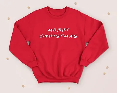 Buy Friends Merry Christmas Jumper Sweater Funny Ross Monica Joey Phoebe Rachel Logo • 23.99£