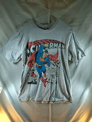 Buy DC Comics Originals Men's Medium M Grey Superman T-shirt • 9.99£