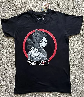 Buy Dragon Ball Z Super Saiyan Son Goku & Vegeta Small S Black Short Sleeve T-shirt • 9.99£