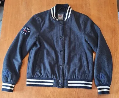 Buy Ladys Superdry Collage Varsity Jacket Size Small Great Condition • 19.90£