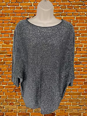 Buy Womens Phase Eight Uk Small Silver Metallic Xmas Party Casual Batwing Jumper Top • 14.99£