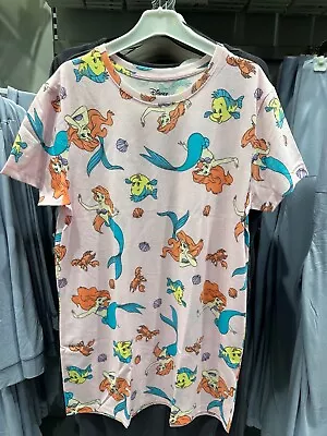 Buy Primark Disney Ladies Ariel The Little Mermaid Tshirt Style Nightshirt • 16£