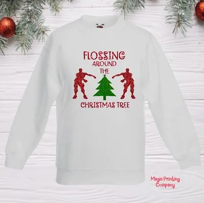 Buy Kids CHRISTMAS JUMPER FLOSSING AROUND TREE Sweatshirt BoyS Girls Outfit Gift  • 16.99£