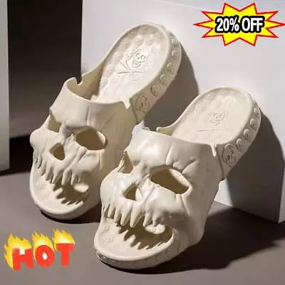 Buy New Skull Design Men Slippers Summer Outdoor Fun Slippers--50% OFF • 3.07£
