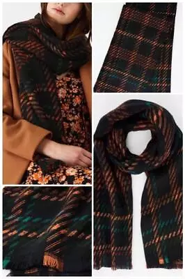 Buy Accessorize - Zelda Check Blanket Scarf - Black Multi (Brand New With Tag) • 19.99£