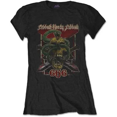 Buy Women's Black Sabbath Bloody Sabbath 666 Black Rock Tee Size XL T-Shirt • 23.67£