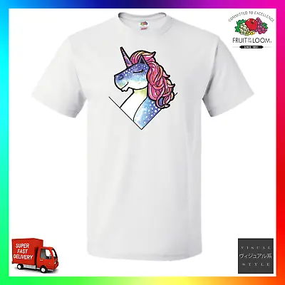 Buy Unicorn TShirt T-Shirt Tee Funny BF GF Art Watercolour Vibrant Bright Cool • 14.99£